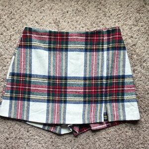 Chic Plaid Women's Skort in Red and Green